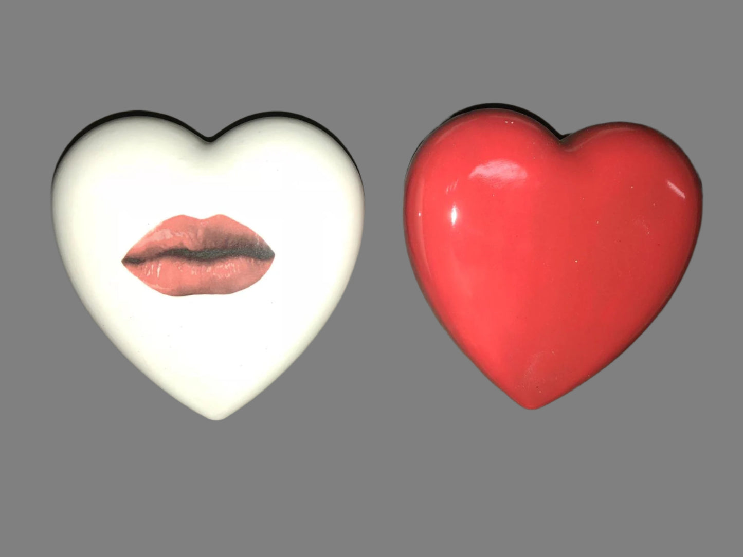 Ceramic Lips Heart Sculpture