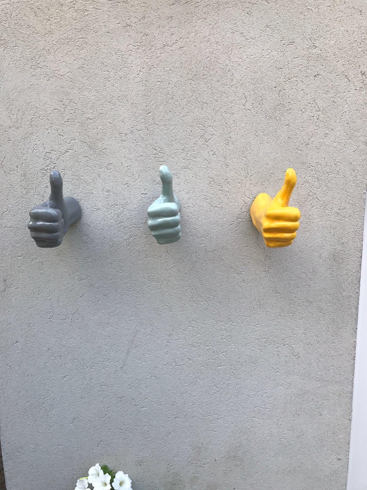 Light Grey Ceramic Thumbs Up
