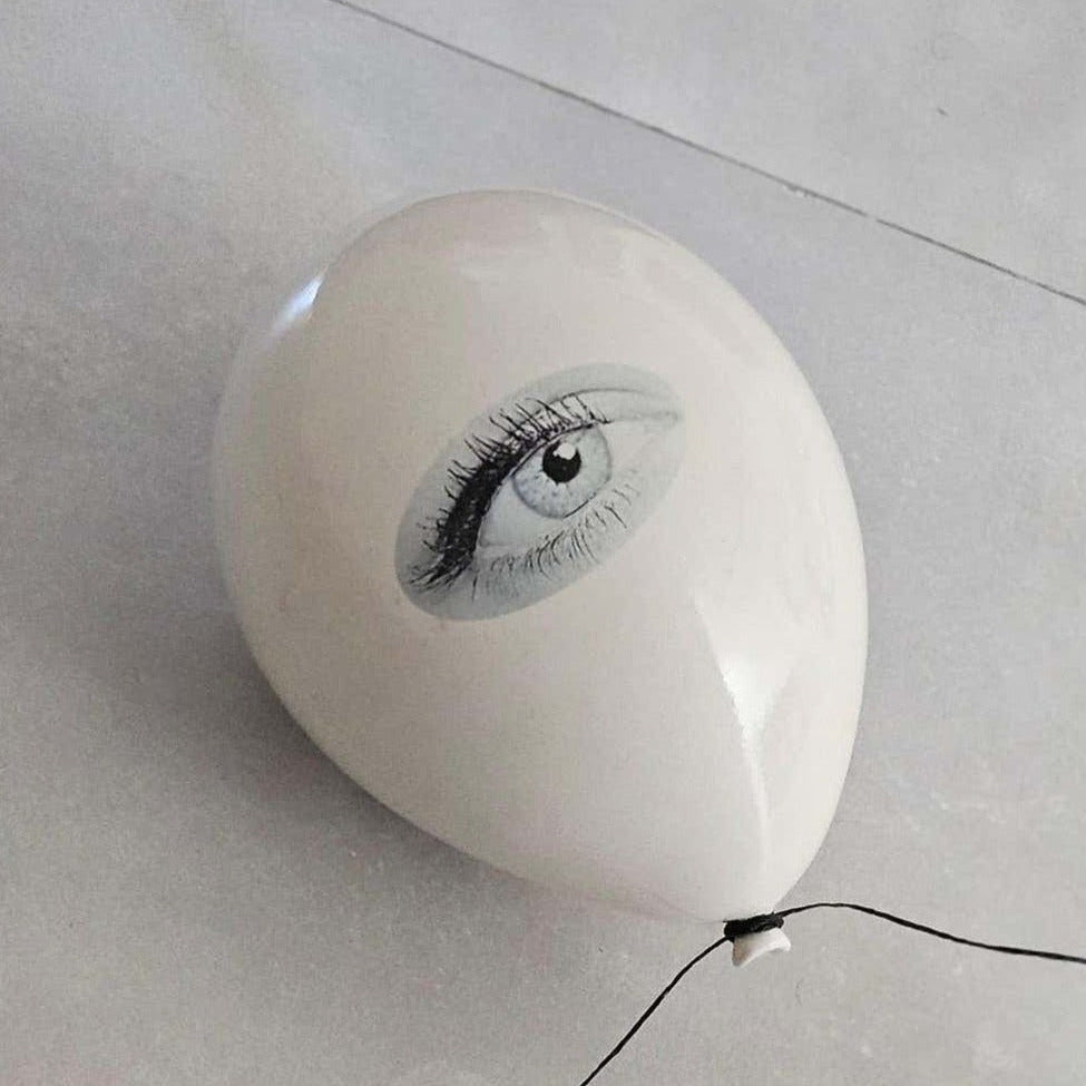 Good Eye Glossy Ceramic Balloon Sculpture
