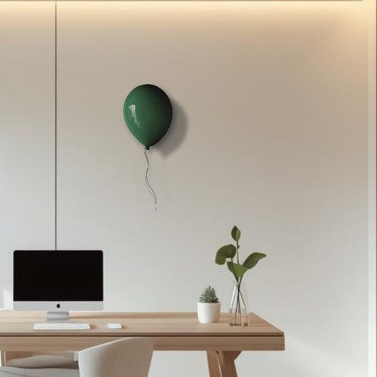 Forest Green Glossy Ceramic Balloon Sculpture