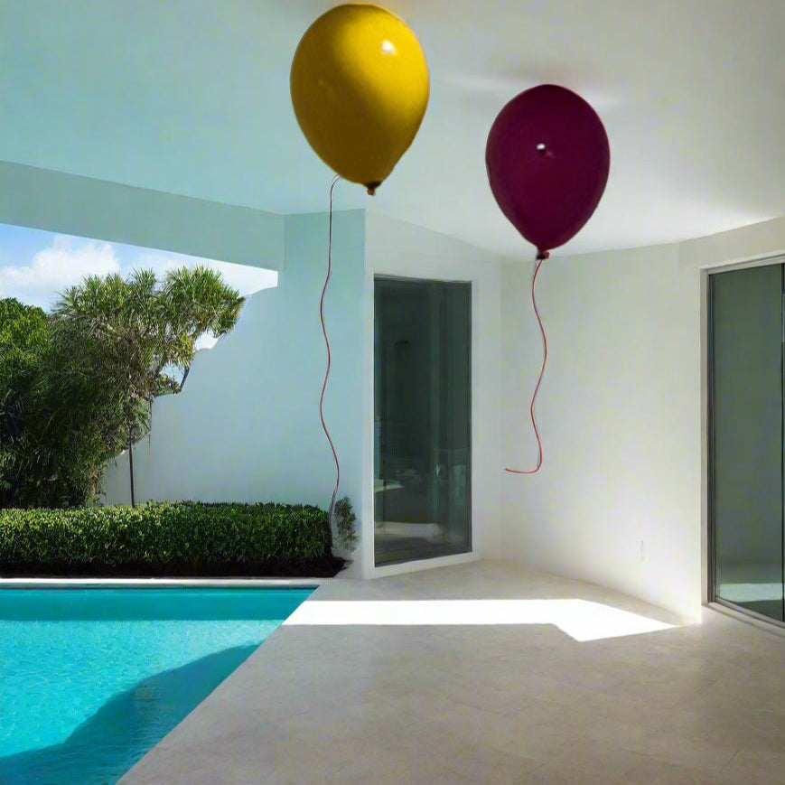Black Glossy Ceramic Ceiling Balloon Sculpture