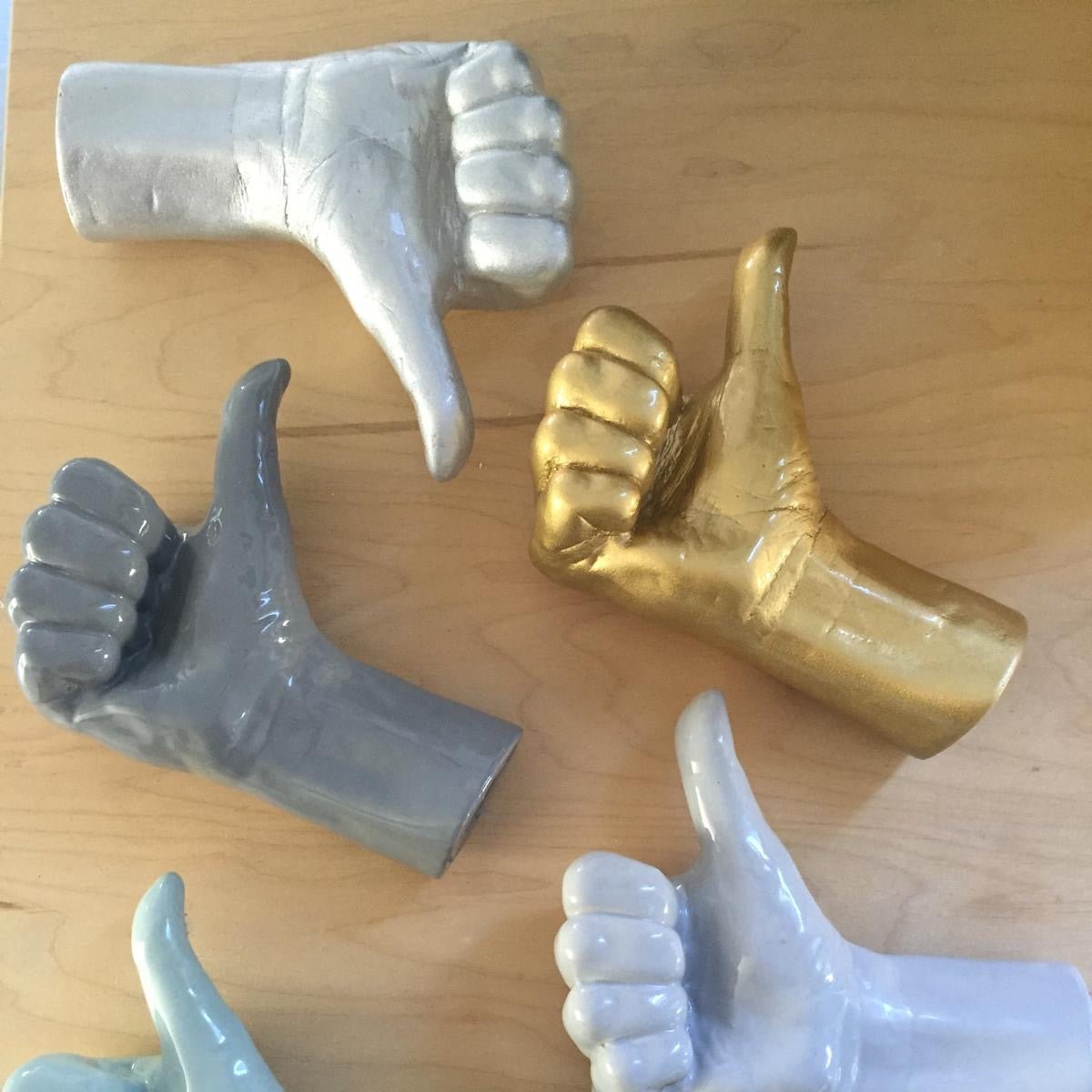 Yellow Ceramic Thumbs Up