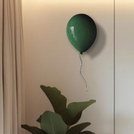 Forest Green Glossy Ceramic Balloon Sculpture