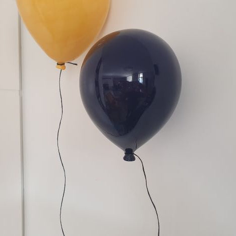Blue indigo Mirror-Like Finish Ceramic Balloon Sculpture
