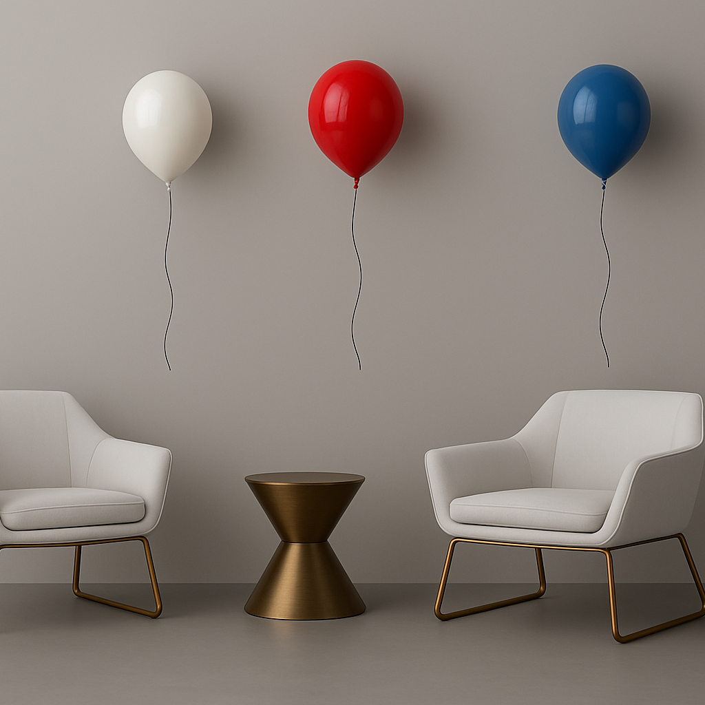 Blue indigo Mirror-Like Finish Ceramic Balloon Sculpture
