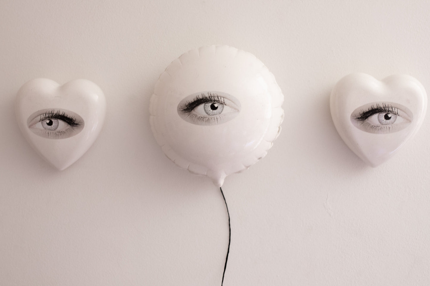 Ceramic Good Eye Heart Sculpture