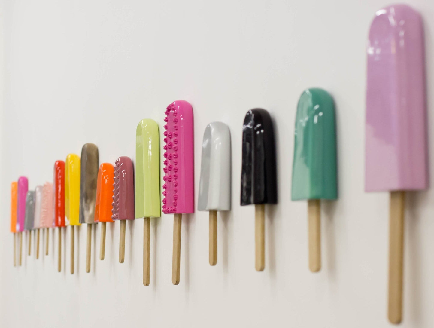 Forest Green Ceramic Popsicle Sculpture