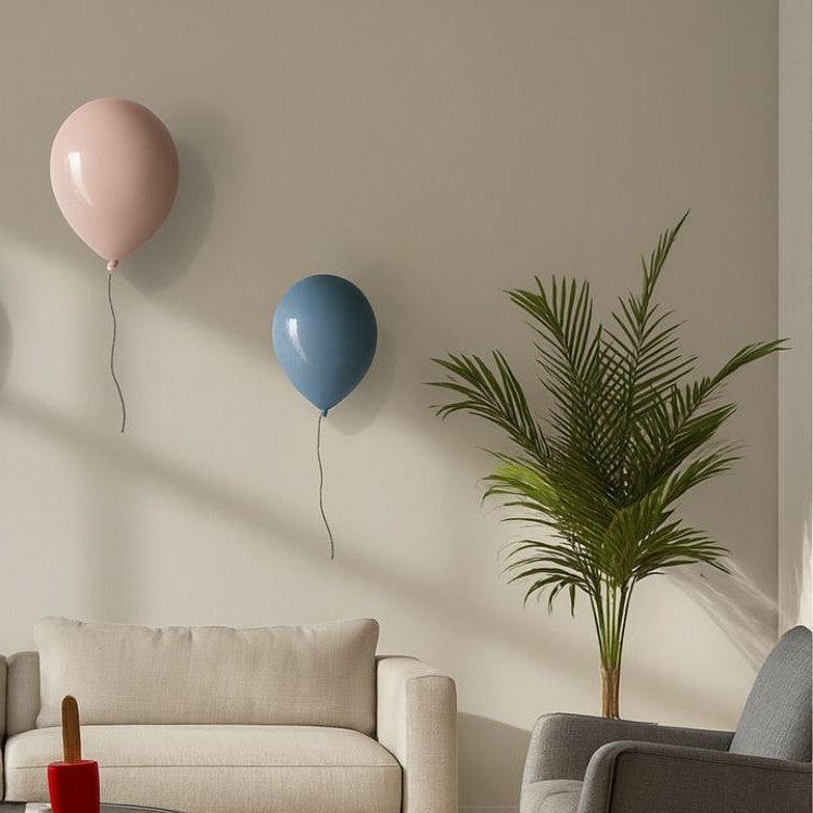 Blue Dawn Glossy Ceramic Balloon Sculpture