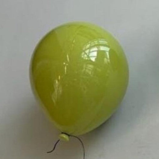 Lime Green Glossy Ceramic Balloon Sculpture