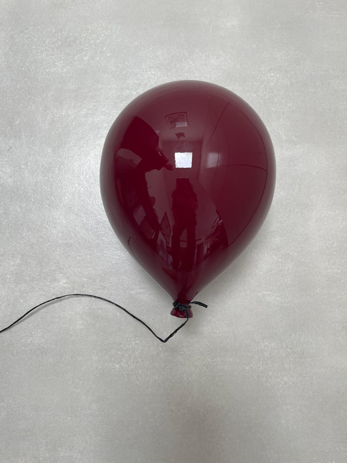 Set of 4 Balloon Sculptures - Merlot, Metallic Beige, Brown & Green