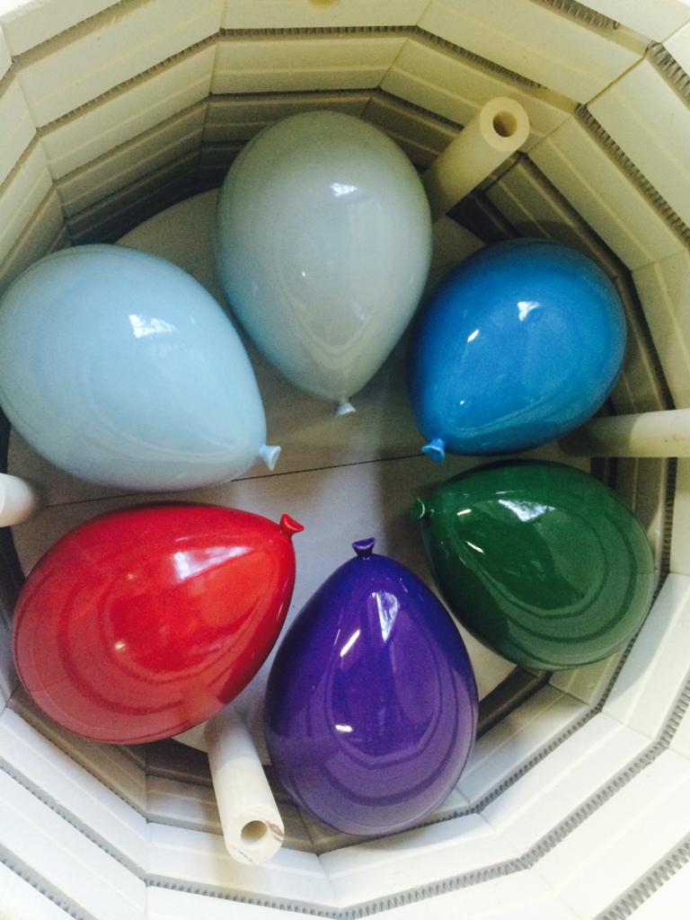 Blue indigo Mirror-Like Finish Ceramic Balloon Sculpture