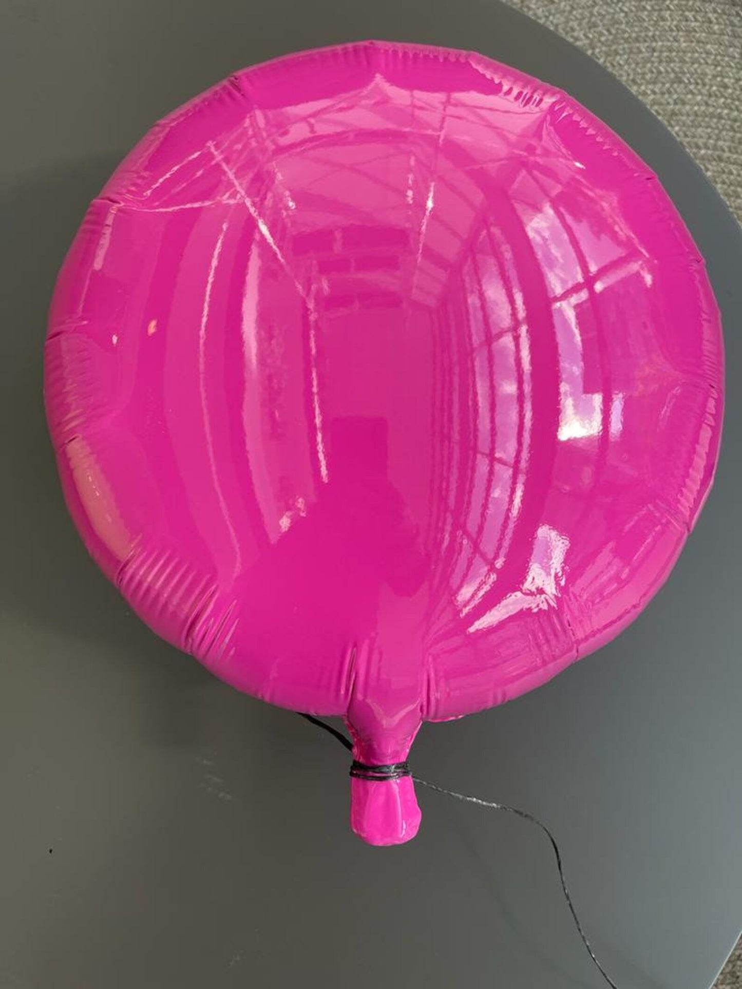 Magenta Mirror-Like Finish Helium Ceramic Balloon Sculpture