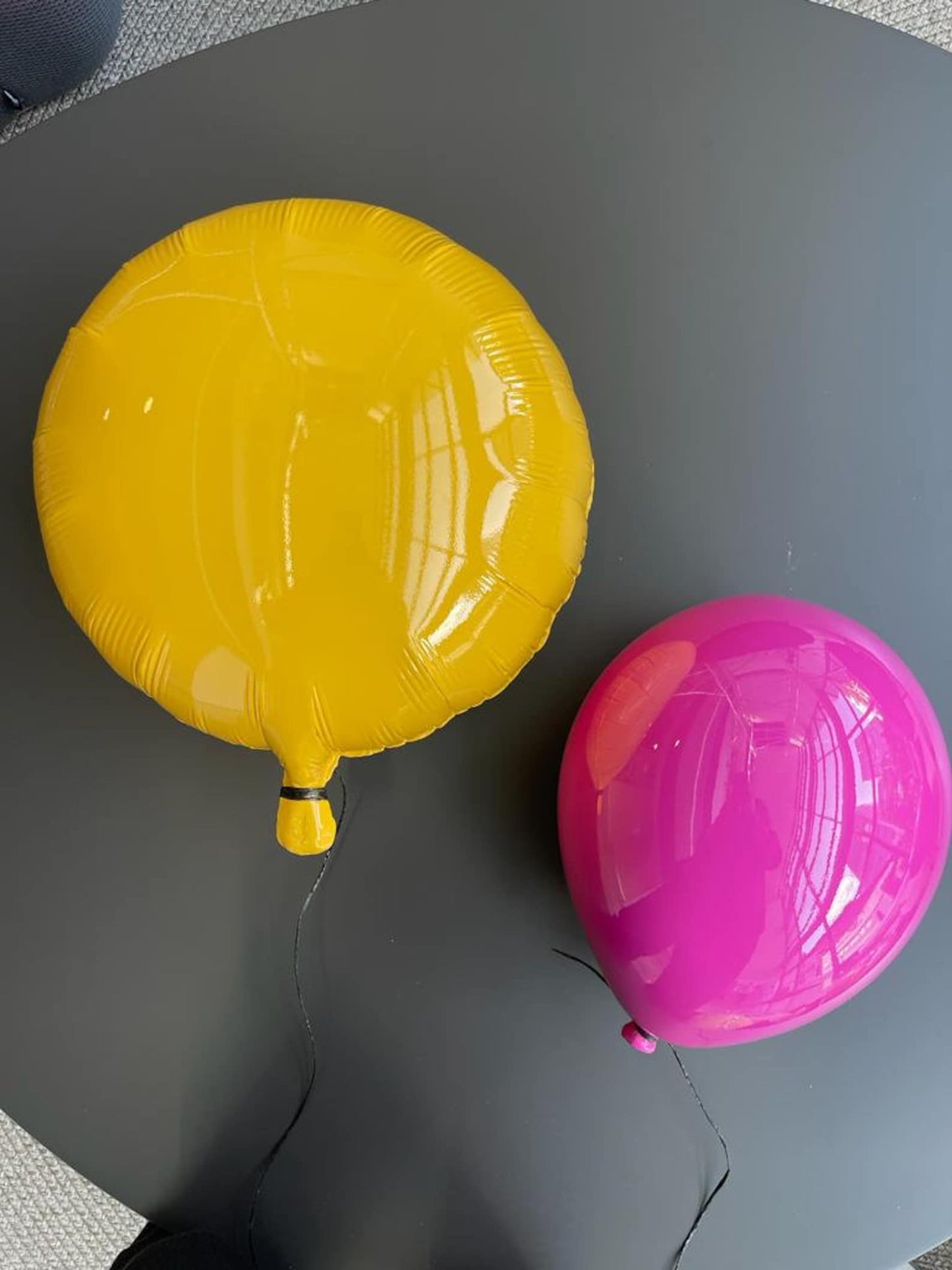 Yellow Glossy Helium Ceramic Balloon Sculpture