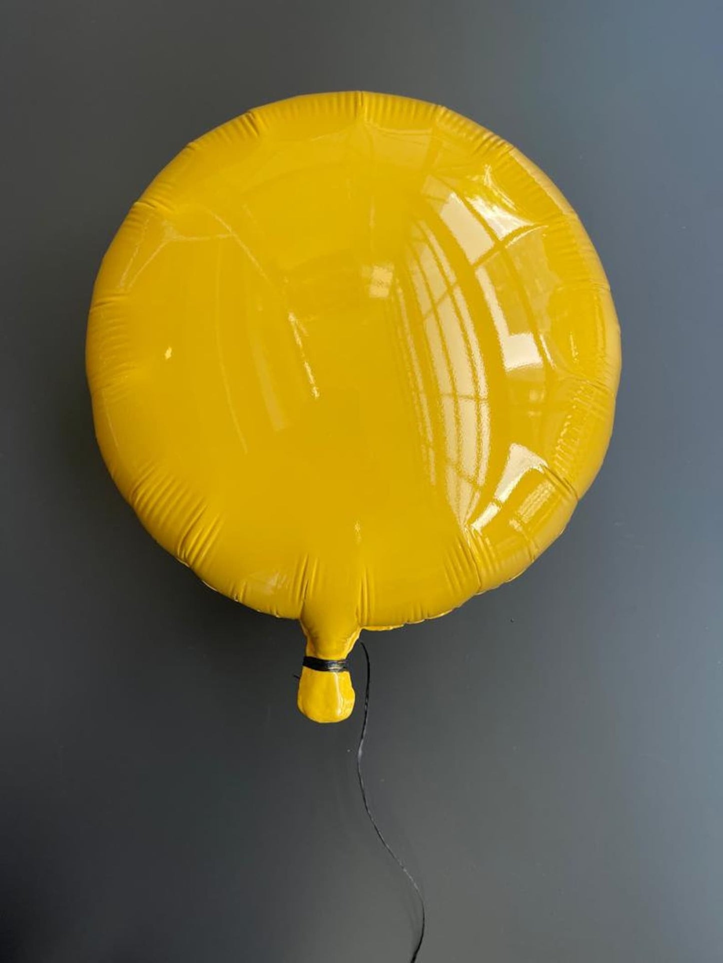 Yellow Glossy Helium Ceramic Balloon Sculpture