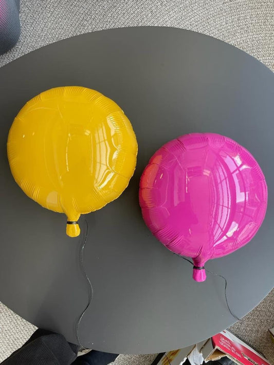 Yellow Glossy Helium Ceramic Balloon Sculpture