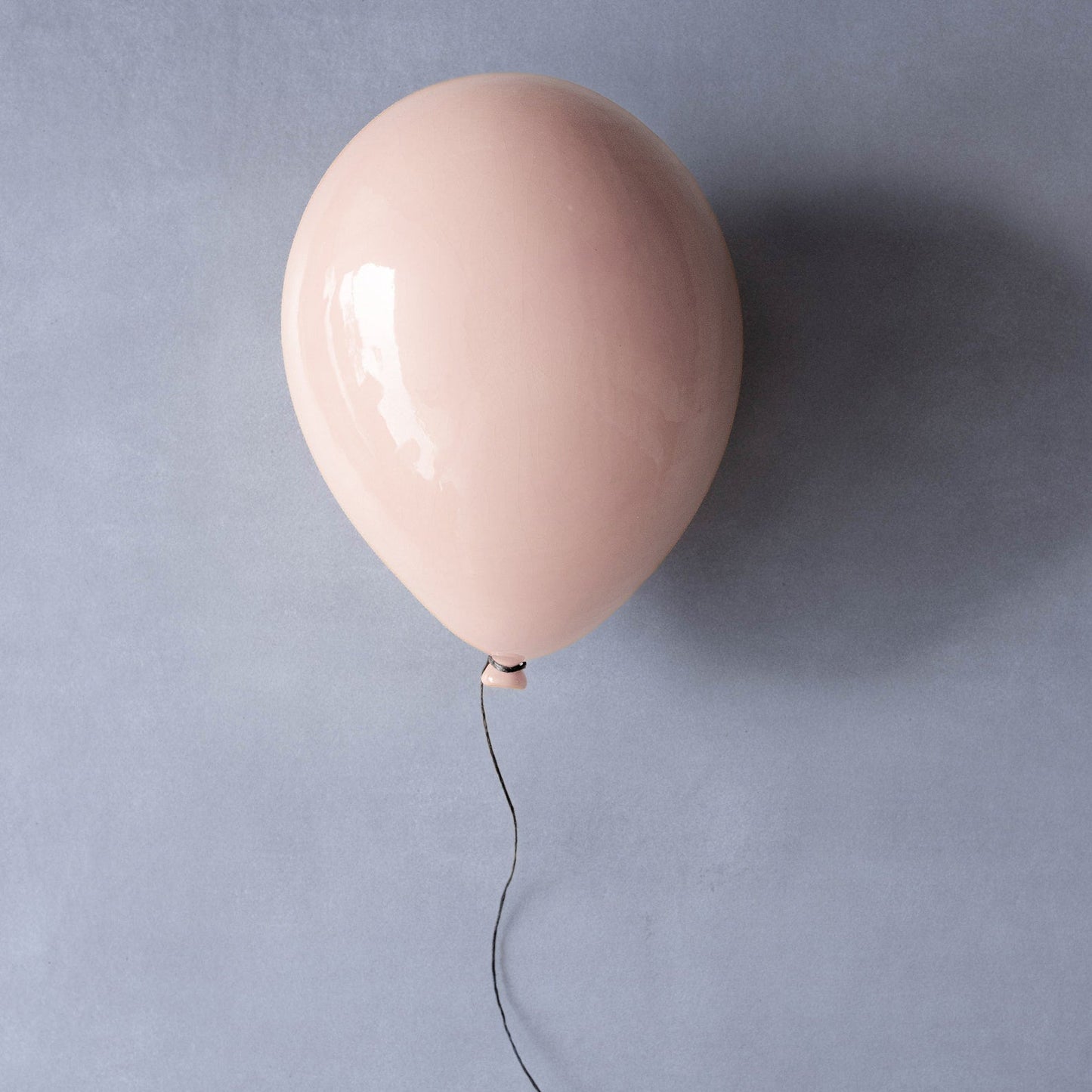 Ballet Pink Glossy Ceramic Balloon Sculpture