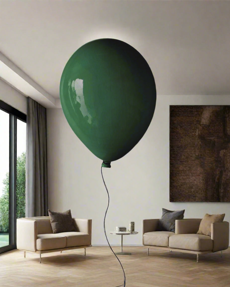 Forest Green Glossy Ceramic Balloon Sculpture