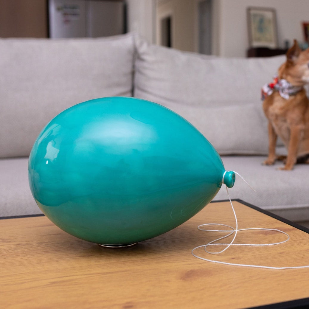 Turquoise Glossy Ceramic Balloon Sculpture