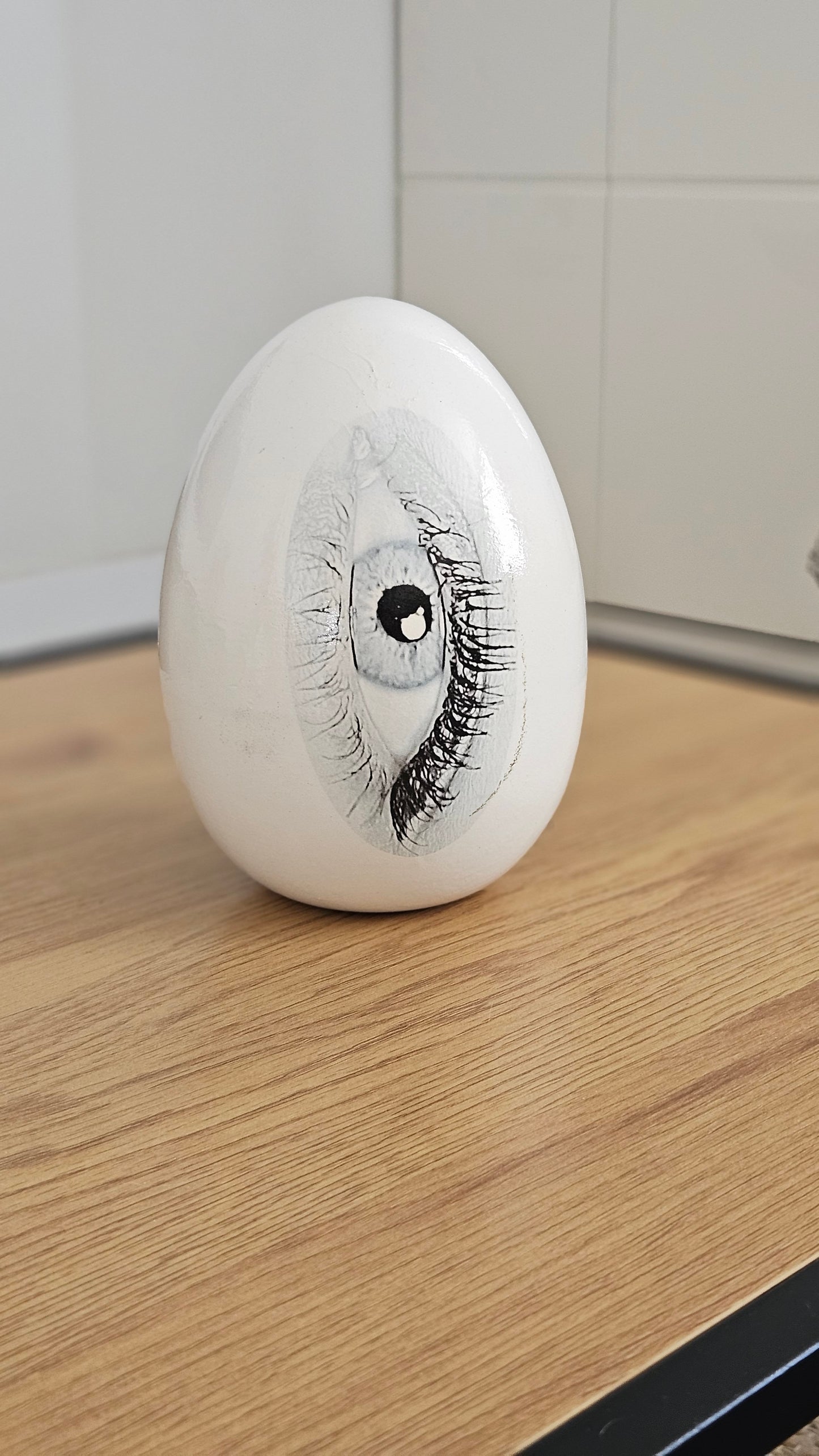 Ceramic Good Eye Egg Sculpture