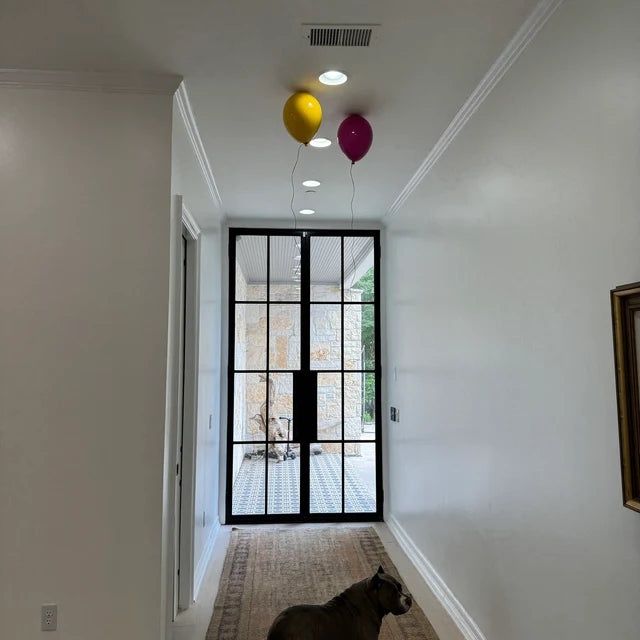 Black Glossy Ceramic Ceiling Balloon Sculpture