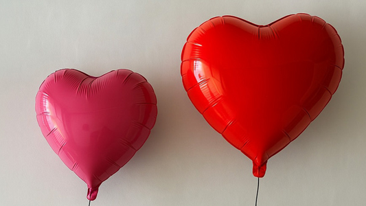 Large Magenta Heart Balloon Sculpture