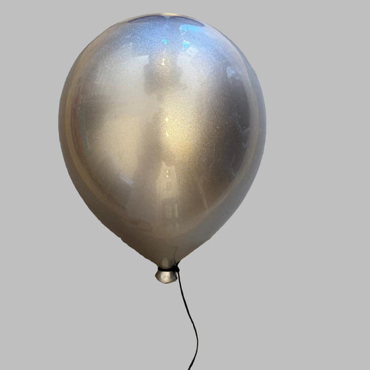 Silver Metallic Ceramic Balloon Sculpture