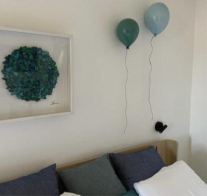 Blue indigo Mirror-Like Finish Ceramic Balloon Sculpture