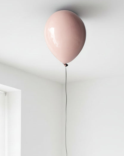 Pink Blush Glossy Ceramic Balloon Sculpture