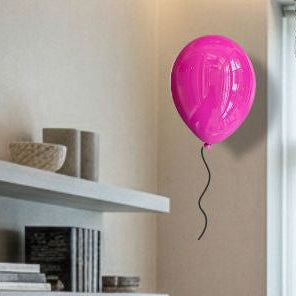 Magenta Mirror-Like Finish Ceramic Balloon Sculpture