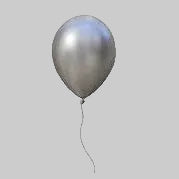 Silver Metallic Ceramic Balloon Sculpture
