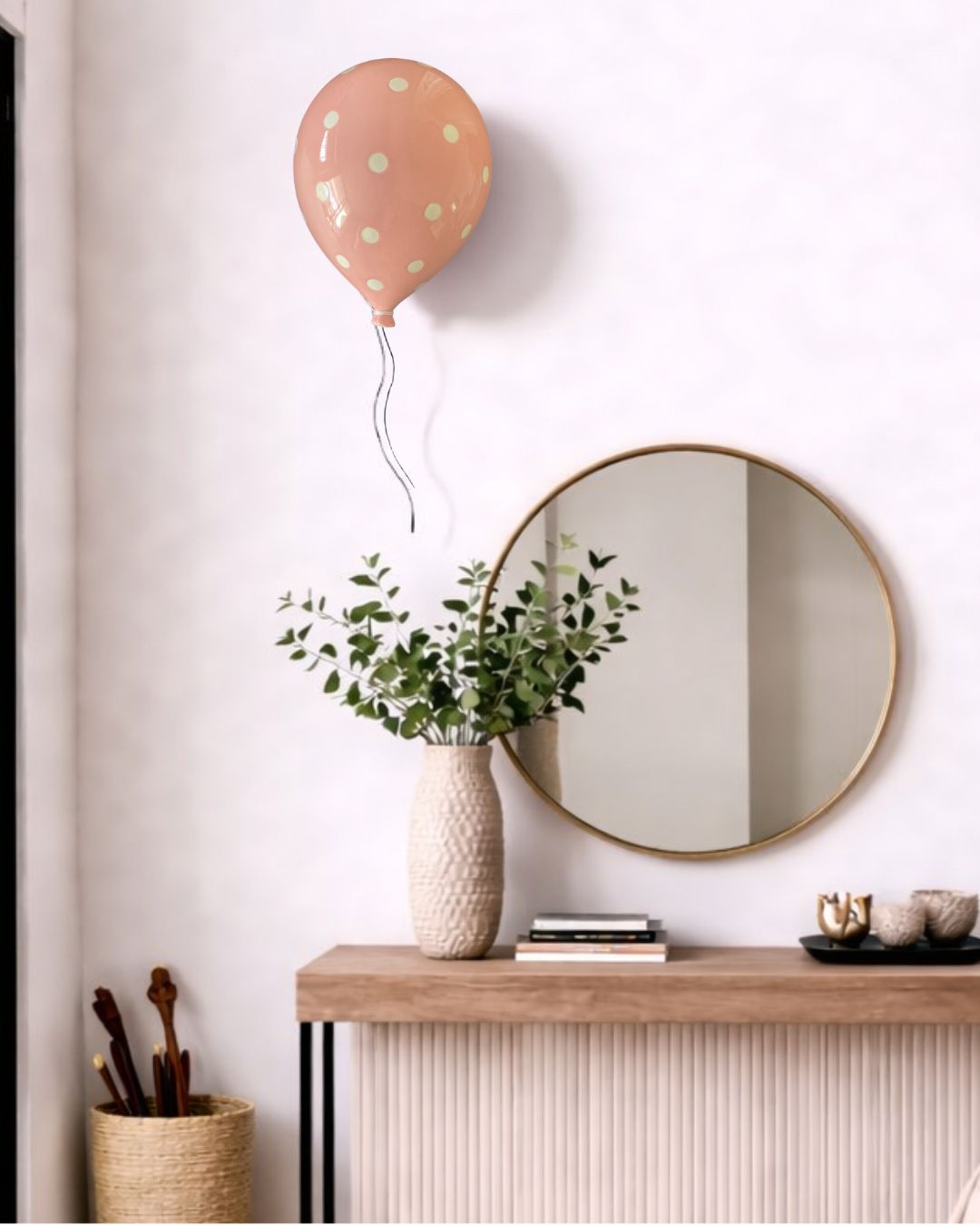 Pink Polka Dot Balloon Sculpture