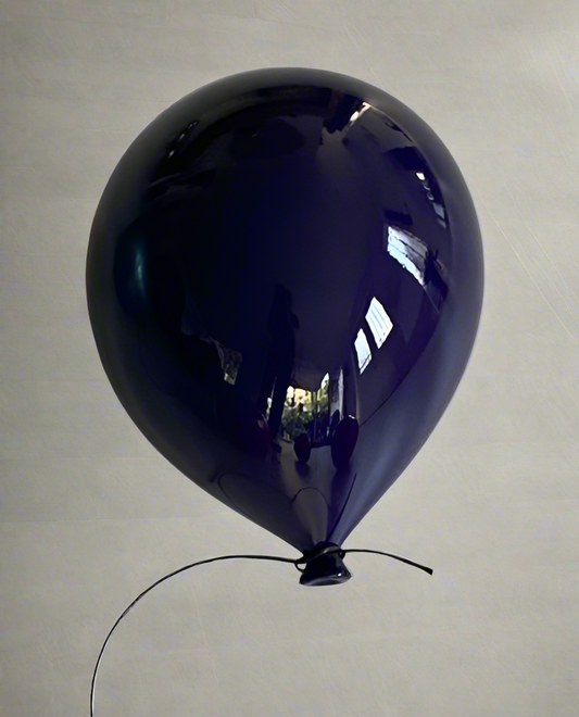 Blue indigo Mirror-Like Finish Ceramic Balloon Sculpture