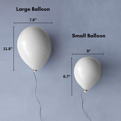 Silver Metallic Ceramic Balloon Sculpture