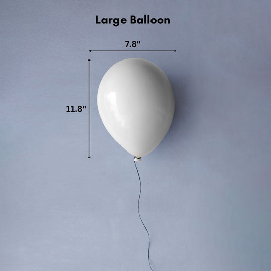 Set of 8 High Gloss Large Ceramic Balloon Sculptures