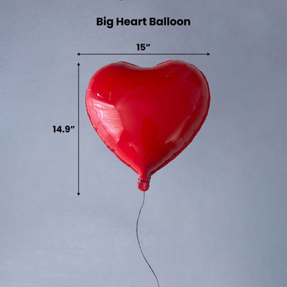 Large Magenta Heart Balloon Sculpture