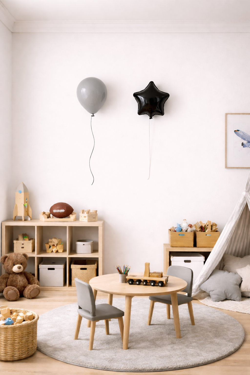 Grey Glossy Ceramic Balloon Sculpture