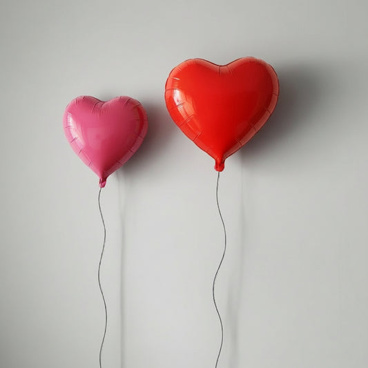 Large Magenta Heart Balloon Sculpture