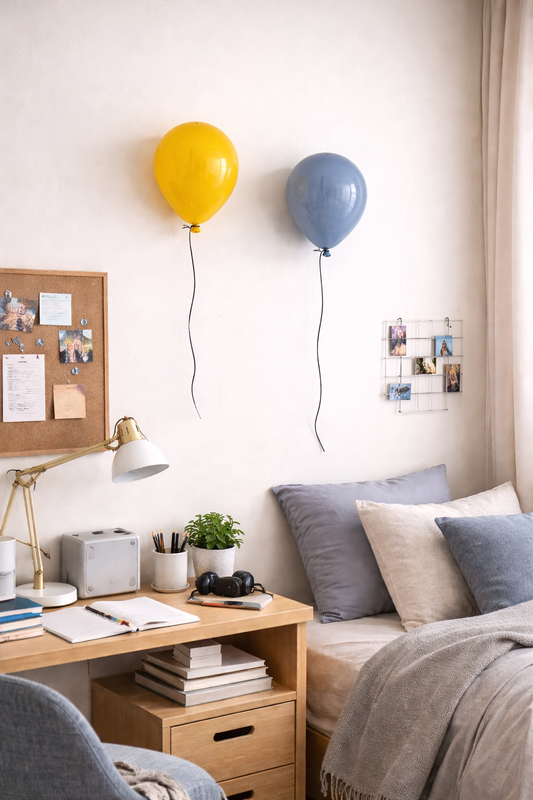 Yellow Glossy Ceramic Balloon Sculpture