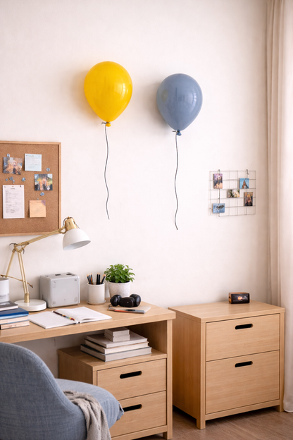 Blue Dawn Glossy Ceramic Balloon Sculpture