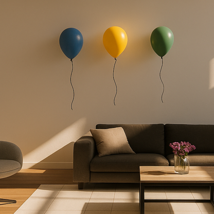Silver Metallic Ceramic Balloon Sculpture