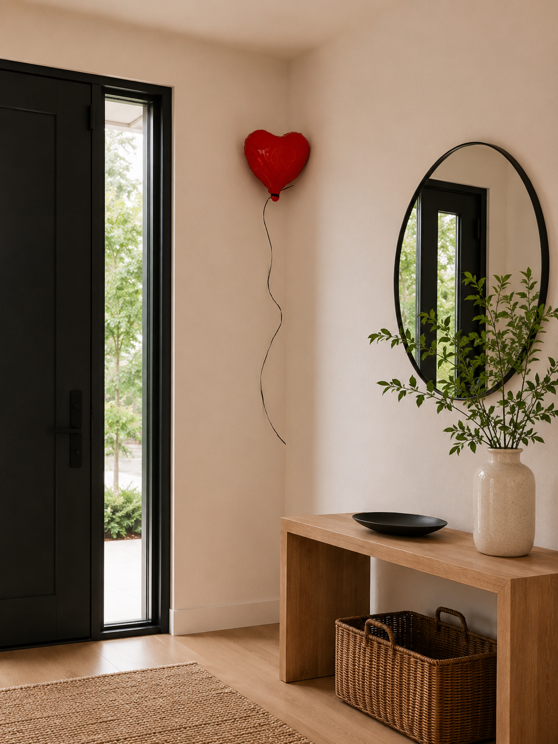 Good Eye Glossy Ceramic Heart Balloon Sculpture