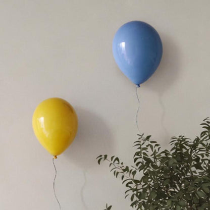 Blue Dawn Glossy Ceramic Balloon Sculpture