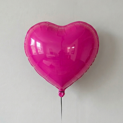 Large Magenta Heart Balloon Sculpture