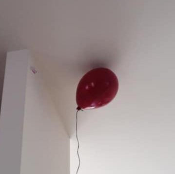 Black Glossy Ceramic Ceiling Balloon Sculpture