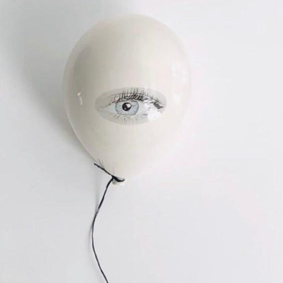 Good Eye Glossy Ceramic Balloon Sculpture