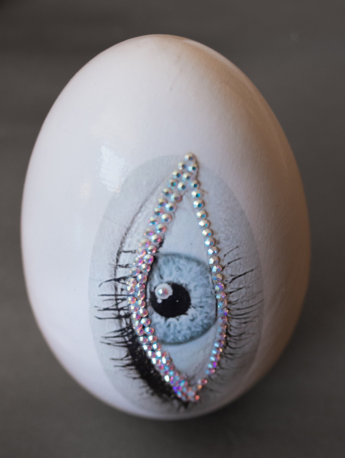 Swarovski Crystal Ceramic Good Eye Egg Sculpture