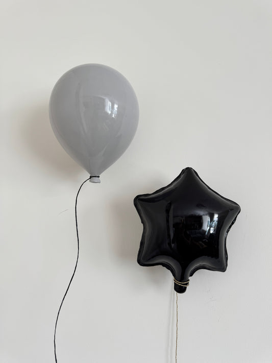 Black Star Ceramic Balloon Sculpture