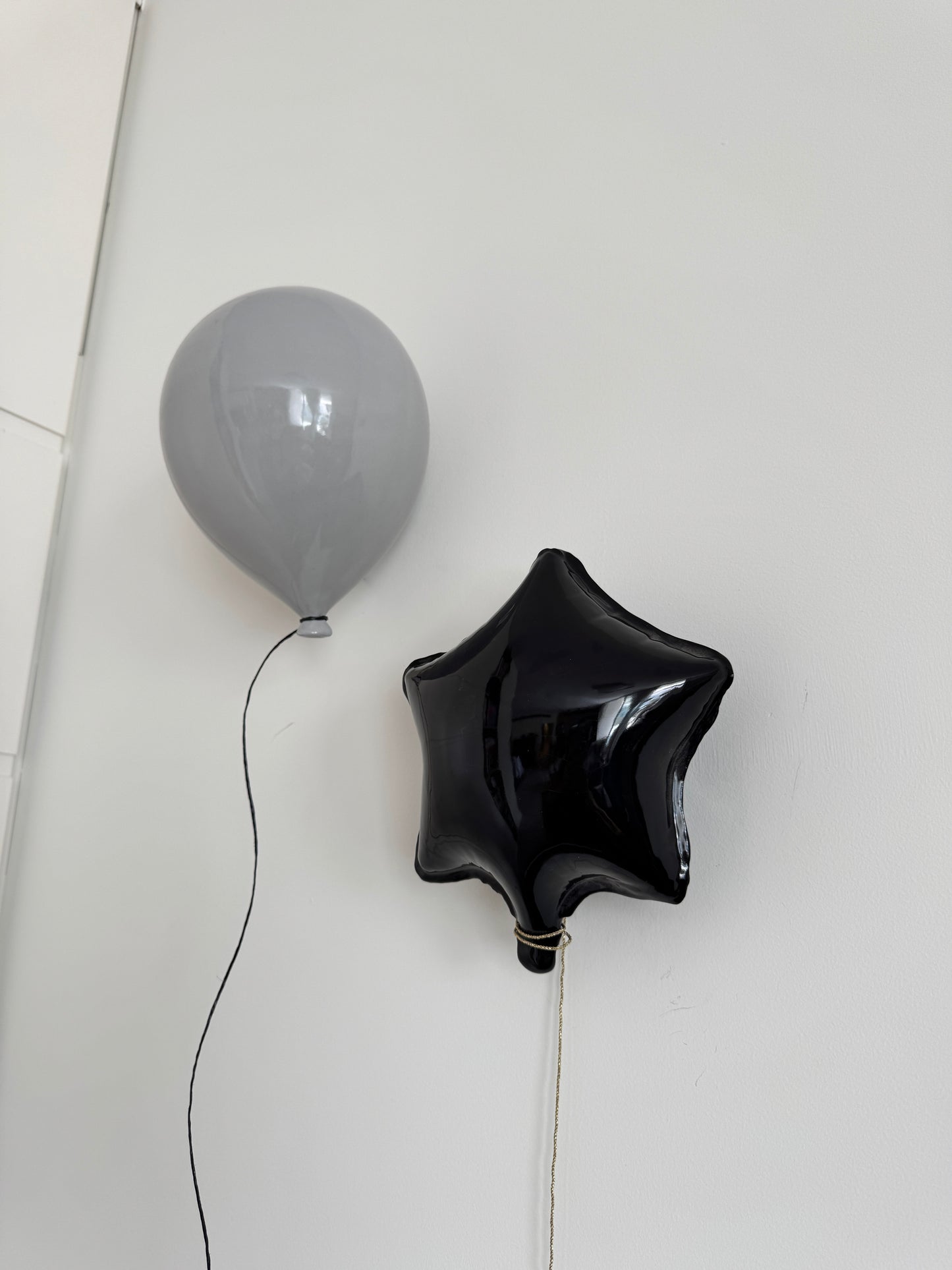 Black Star Ceramic Balloon Sculpture