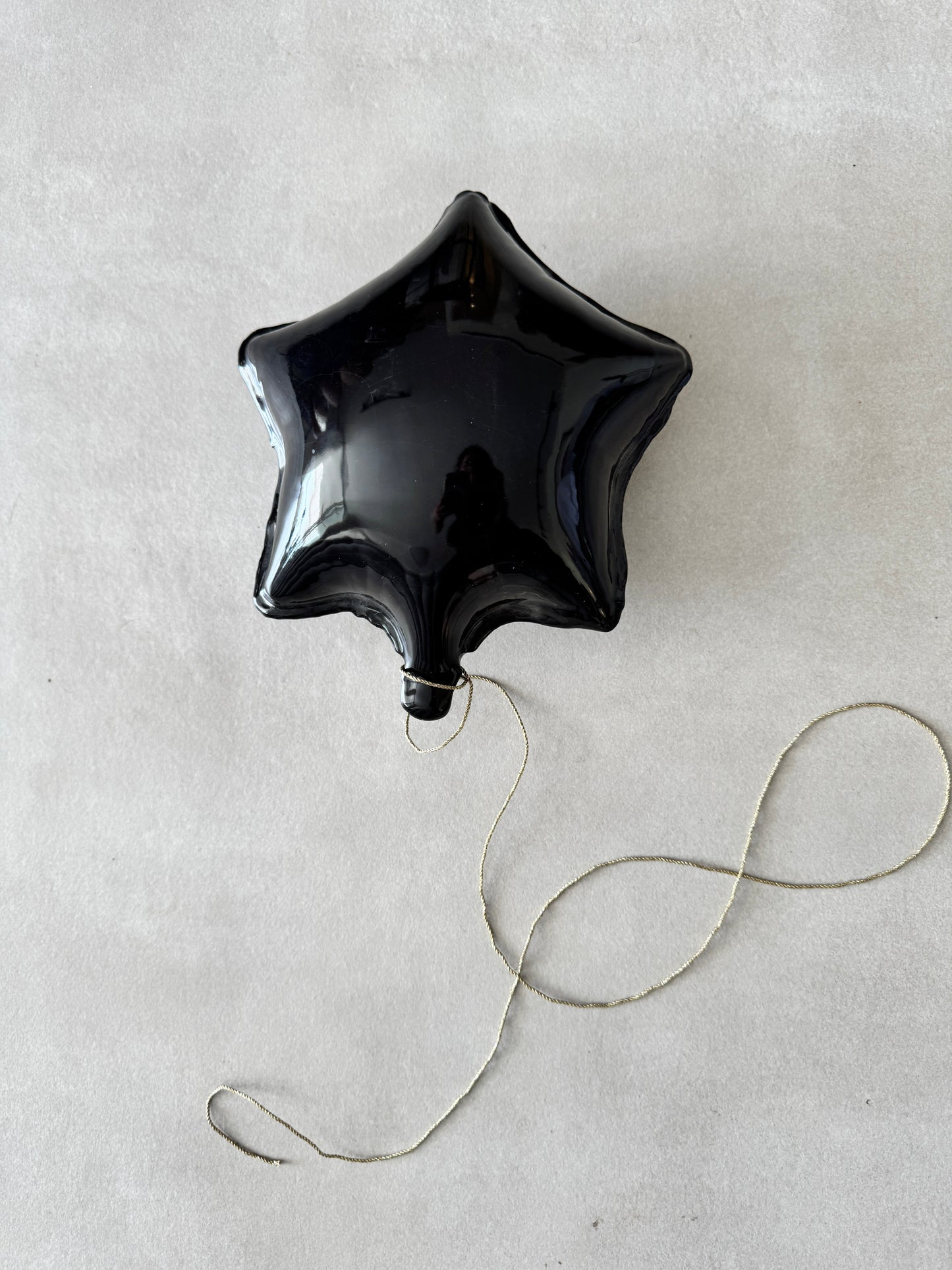 Black Star Ceramic Balloon Sculpture
