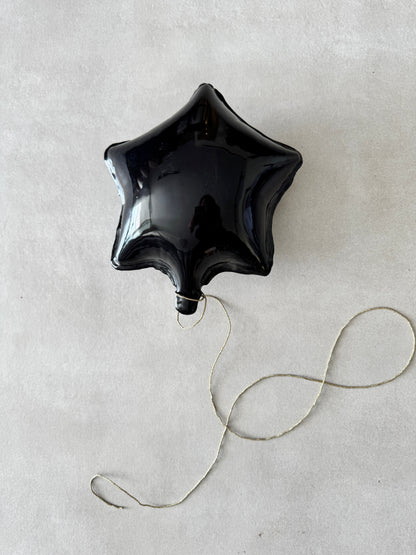 Black Star Ceramic Balloon Sculpture
